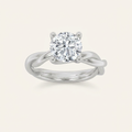 2CT Round Cut Lab Grown Diamond Solitaire Ring