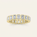 3.25CT Emerald Cut Lab Grown Diamond Eternity Ring