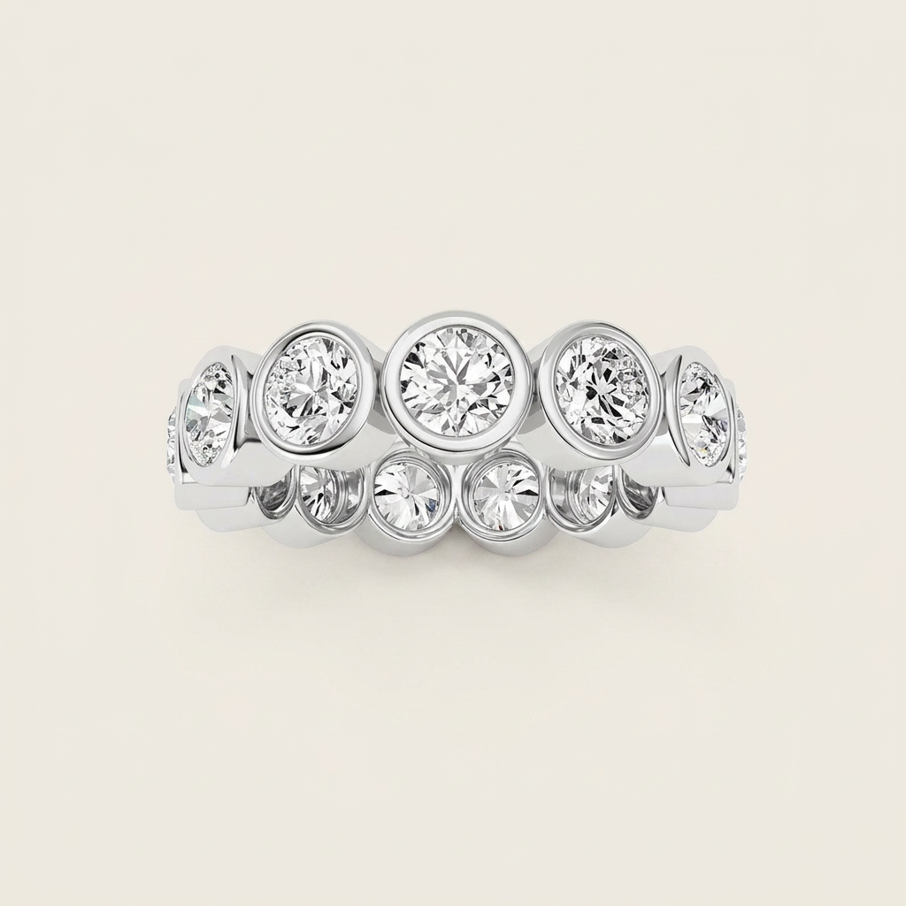 3.2CT Round Cut Lab Grown Diamond Eternity Ring