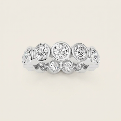 3.2CT Round Cut Lab Grown Diamond Eternity Ring