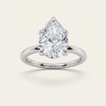 5CT Pear Cut Lab Grown Diamond Solitaire Ring