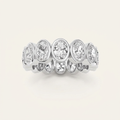 3.5CT Oval Cut Lab Grown Diamond Eternity Ring