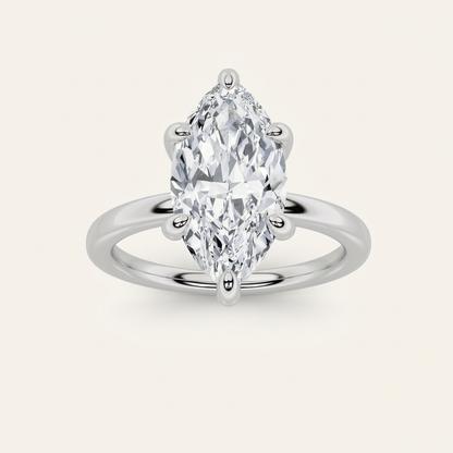 1CT Marquise Cut Lab Grown Diamond Solitaire Ring