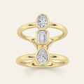 0.75CT Mixed Shape Lab Grown Diamond Open Ring
