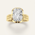 3CT Elongated Cushion Cut Diamond Ring
