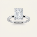 1.5CT Emerald Cut Lab Grown Diamond Solitaire Ring