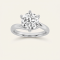 2CT Round Cut Lab Grown Diamond Solitaire Ring