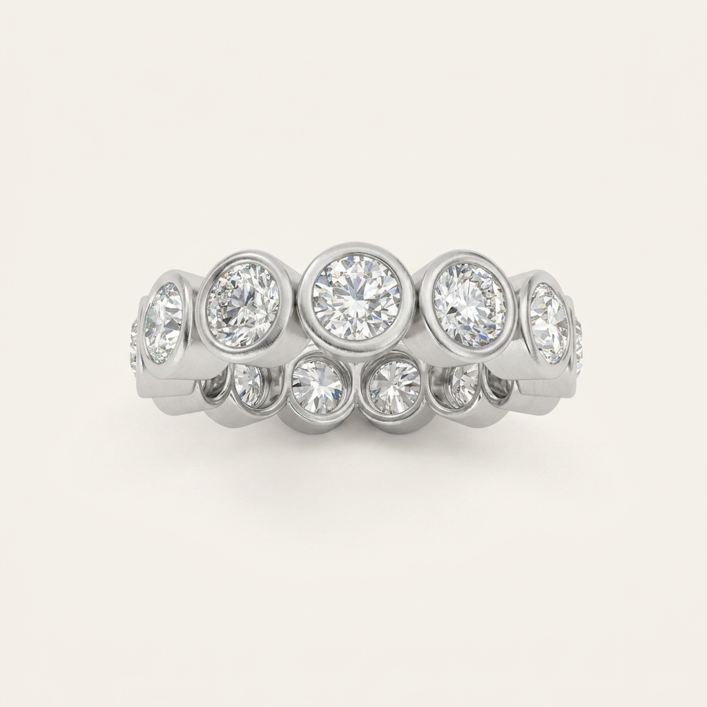 3.2CT Round Cut Lab Grown Diamond Eternity Ring