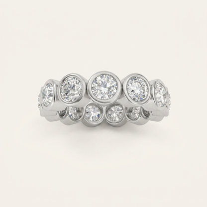 3.2CT Round Cut Lab Grown Diamond Eternity Ring