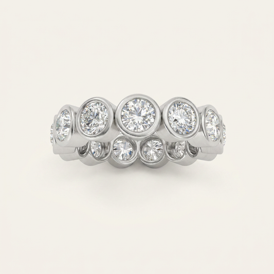 3.2CT Round Cut Lab Grown Diamond Eternity Ring