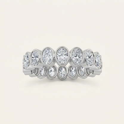 3.75CT Oval Cut Lab Grown Diamond Eternity Ring