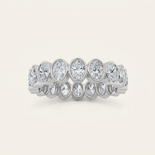 3.75CT Oval Cut Lab Grown Diamond Eternity Ring