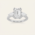 3CT Emerald Cut Diamond Ring