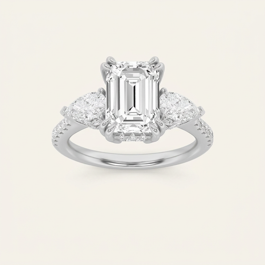 3CT Emerald Cut Diamond Ring