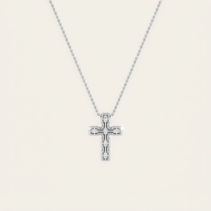 3 Ct Emerald Cut Lab Grown Diamond Cross Pendant