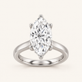 4CT Marquise Cut Lab Grown Diamond Solitaire Ring