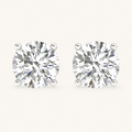 0.75CT Round Cut Lab Grown Diamond Earrings