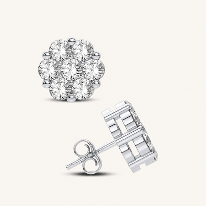 1.00CT Round Cut Lab Grown Diamond Earrings