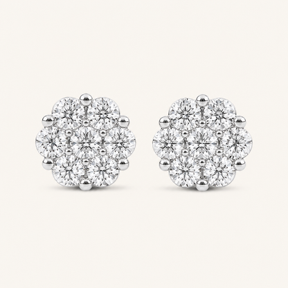 2.00CT Round Cut Lab Grown Diamond Earrings