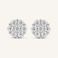 1.00CT Round Cut Lab Grown Diamond Earrings