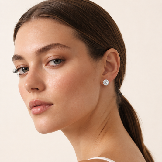 2.28CT Round Cut Lab Grown Diamond Earrings