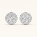 1CT Round Cut Lab Grown Diamond Earrings
