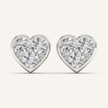 1.00CT Heart Cut Lab Grown Diamond Earrings