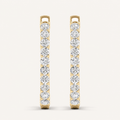 2.00CT Round Cut Lab Grown Diamond Hoop Earrings
