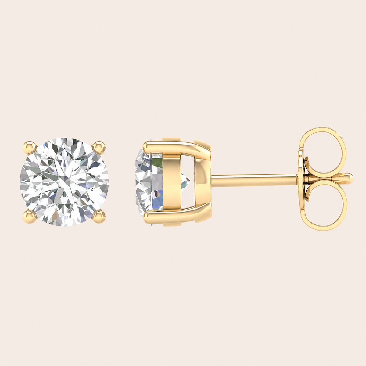1.50CT Round Cut Lab Grown Diamond Earring