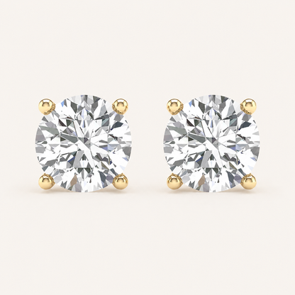 1.50CT Round Cut Lab Grown Diamond Earring