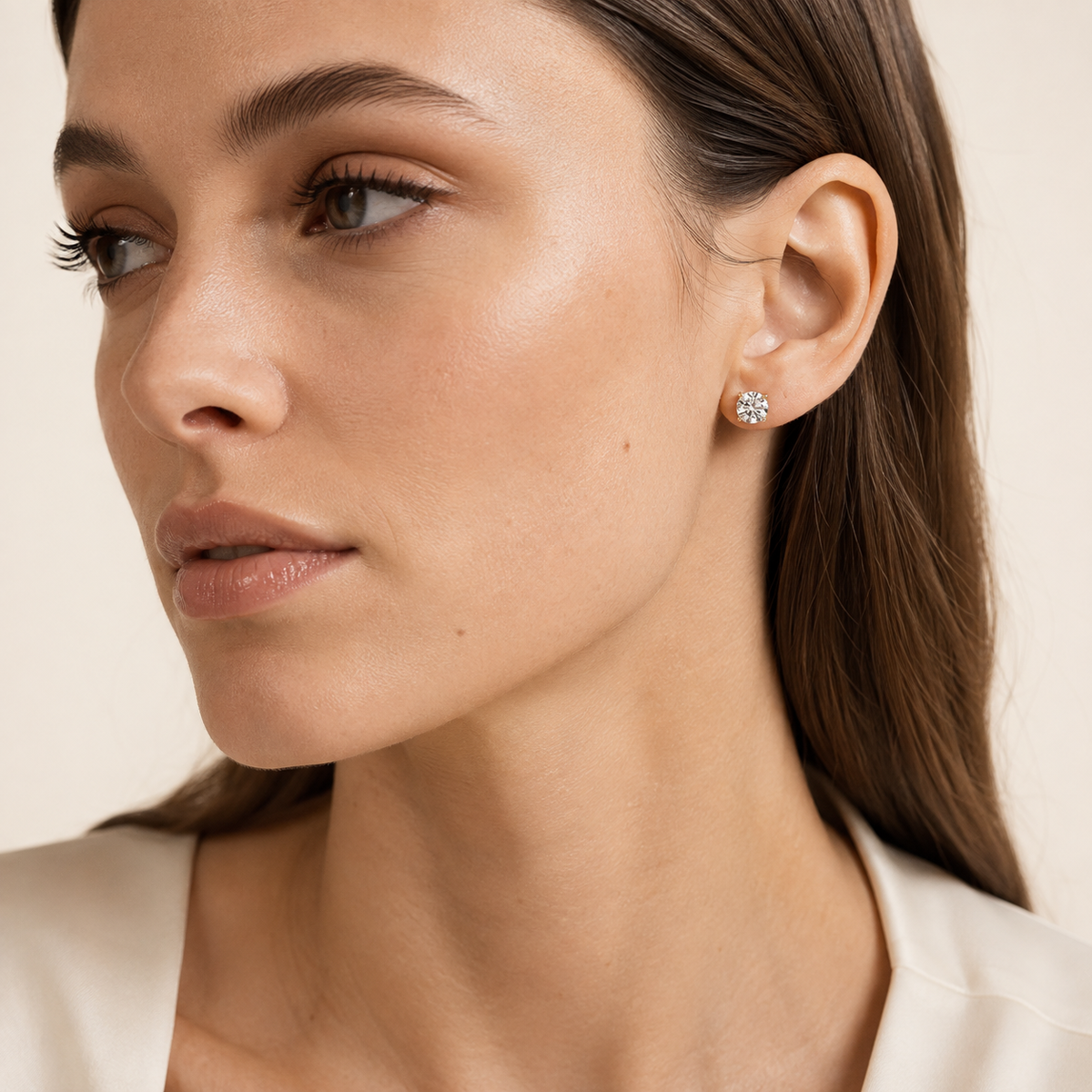 1.50CT Round Cut Lab Grown Diamond Earring