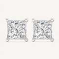 0.50CT Princess Cut Lab Grown Diamond Stud Earrings