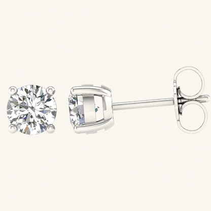 1.00CT Round Cut Lab Grown Diamond Earring