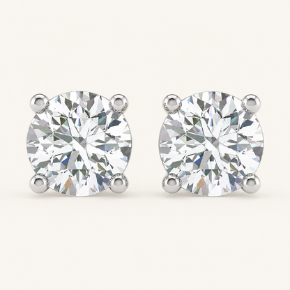 1.00CT Round Cut Lab Grown Diamond Earring