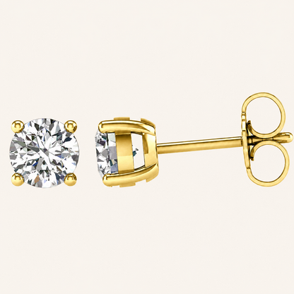 4.00CT Round Cut Lab Grown Diamond Earrings