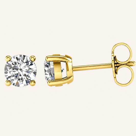 4.00CT Round Cut Lab Grown Diamond Earrings