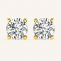 4.00CT Round Cut Lab Grown Diamond Earrings