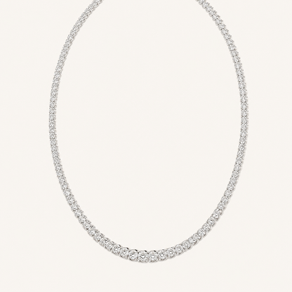 10CT Round Cut Lab Grown Diamond Tennis Necklace