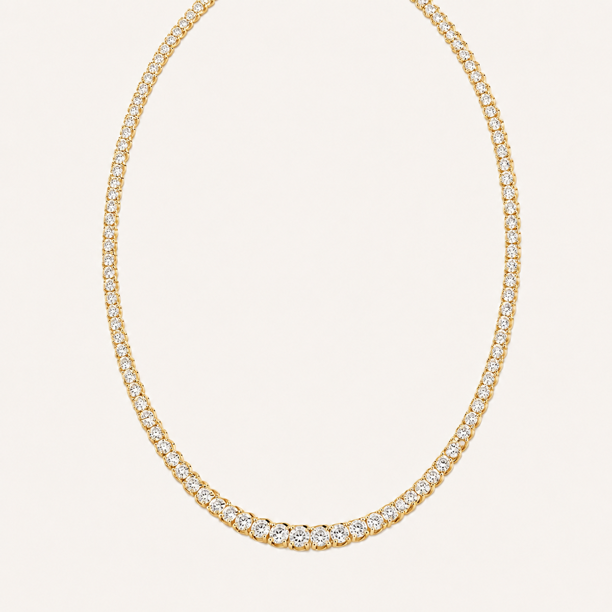 10CT Round Cut Lab Grown Diamond Tennis Necklace