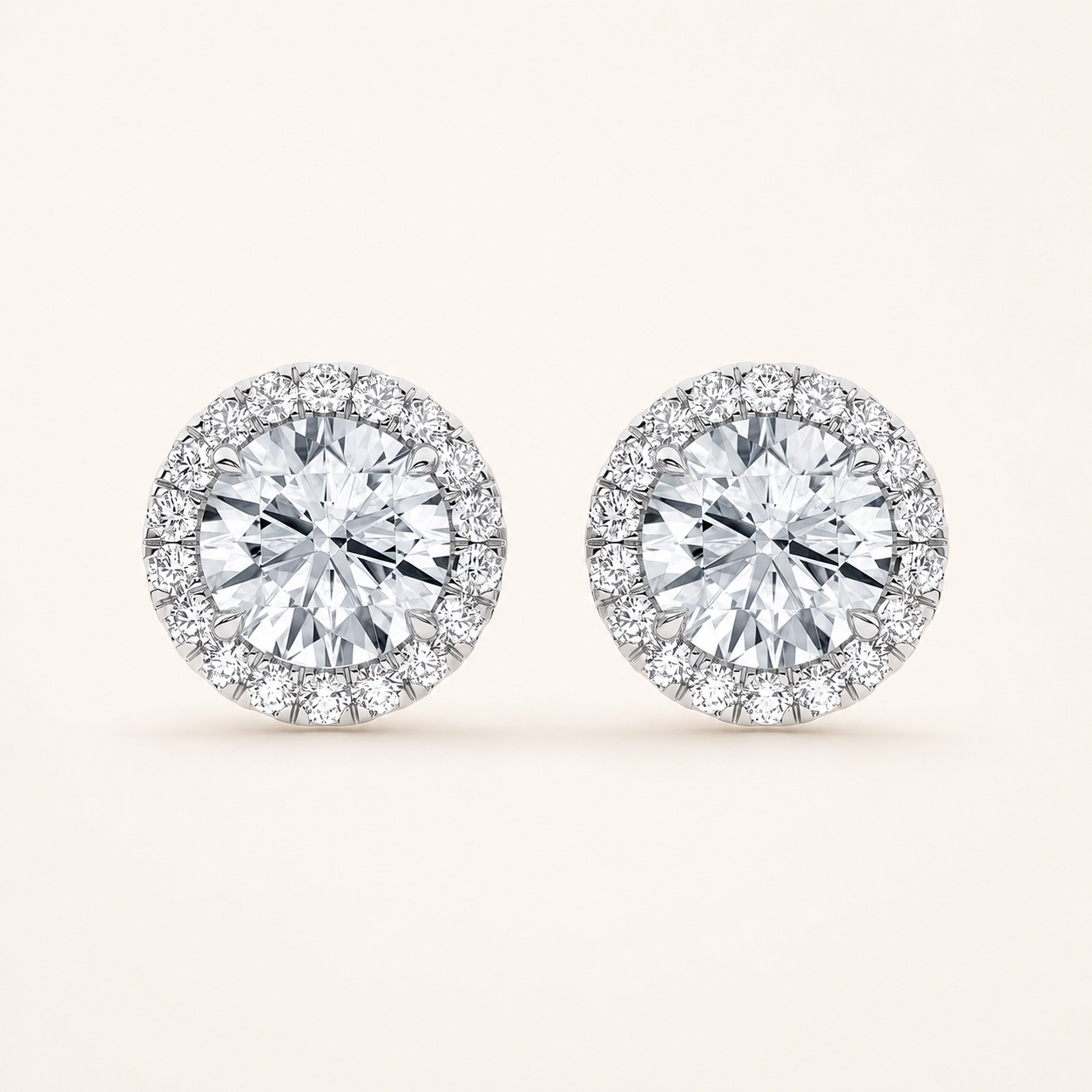 2.25CT Round Cut Lab Grown Diamond Earrings