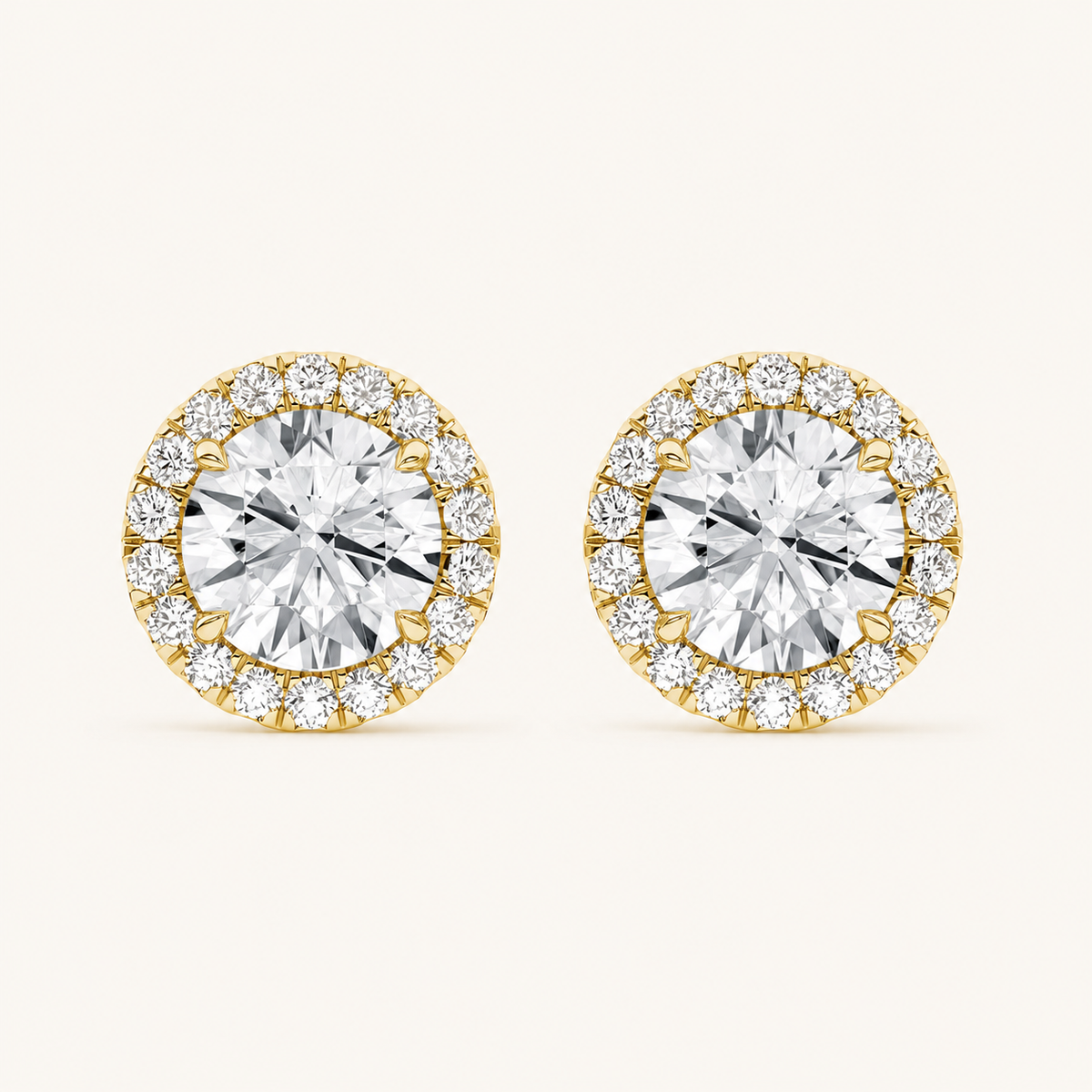 2.25CT Round Cut Lab Grown Diamond Earrings