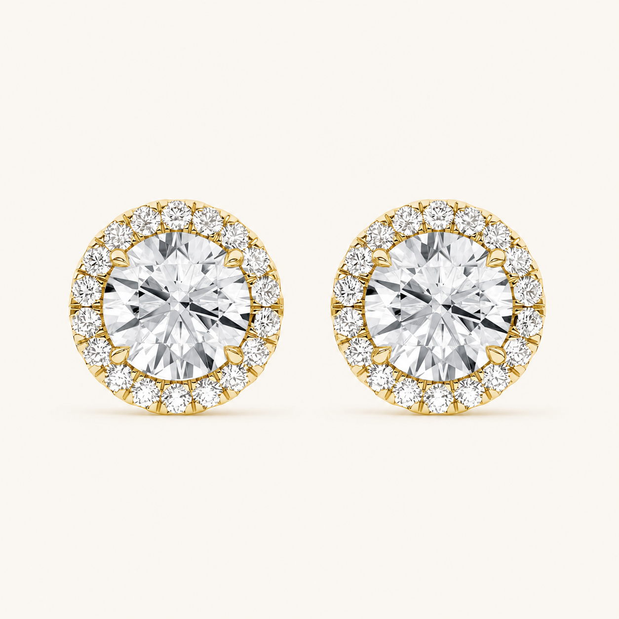 2.25CT Round Cut Lab Grown Diamond Earrings
