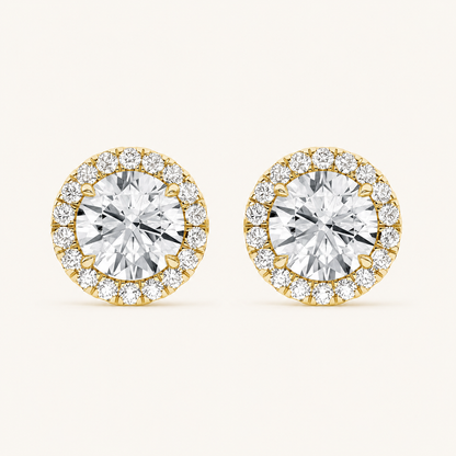 2.25CT Round Cut Lab Grown Diamond Earrings