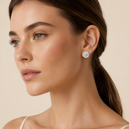 2.25CT Round Cut Lab Grown Diamond Earrings