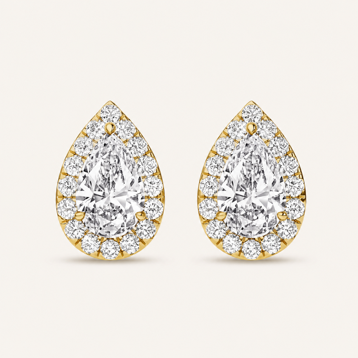 2.25CT Pear Cut Lab Grown Diamond Earrings