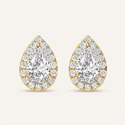 2.25CT Pear Cut Lab Grown Diamond Earrings
