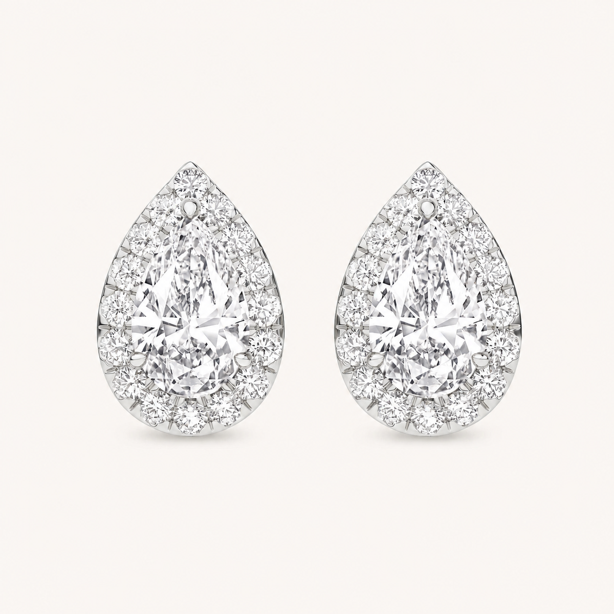 2.25CT Pear Cut Lab Grown Diamond Earrings
