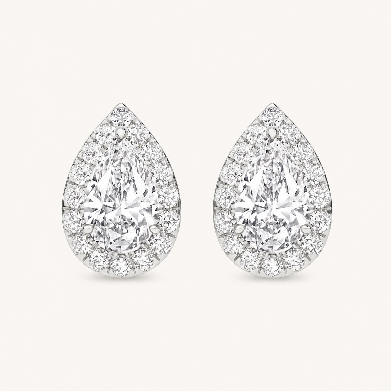 2.25CT Pear Cut Lab Grown Diamond Earrings