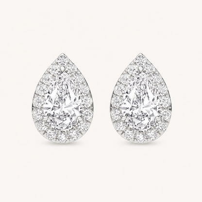 2.25CT Pear Cut Lab Grown Diamond Earrings