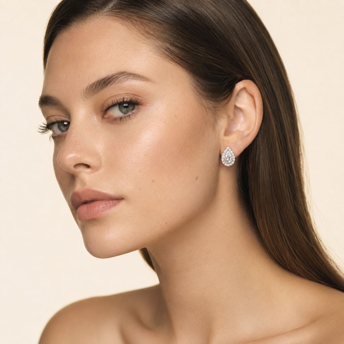 2.25CT Pear Cut Lab Grown Diamond Earrings